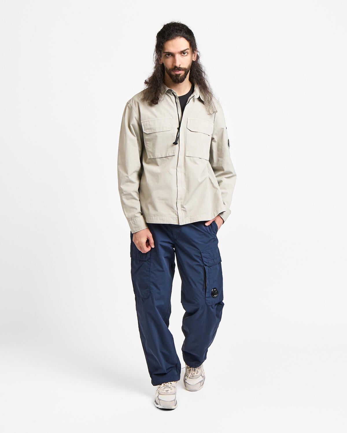 C.P. Company FLATT NYLON LOOSE CARGO LENS PANTS | 20CMPA140A